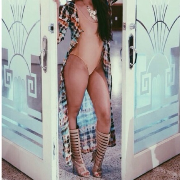 Tie Dye Print Kimono - Picture 6 of 7